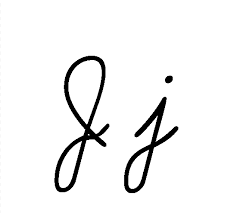 Letter j in cursive writing for wall hangings or craft projects. How To Write A Cursive Capital J Science Trends
