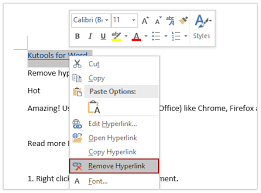Click the link you want to change. How To Remove All Hyperlinks In Word