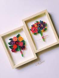 Quilled Bouquet Spring Beauty Handmade Bouquet Quilling Art Paper Art Bouquet Unique Gift Wedding Gift Gift For Her Mom Flower Art In 2021 Paper Quilling Designs Quilling Flowers Quilling Designs