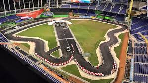 Miami marlins stats, miami marlins rosters, miami marlins schedules, miami marlins uniform numbers, miami marlins record books, miami for the first 19 years of its existence, the team played its home games at sun life stadium in miami gardens. How Do You Turn A Baseball Stadium Into A Racetrack Cnn