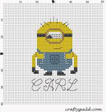 Carl The Minion Free Cross Stitch Pattern