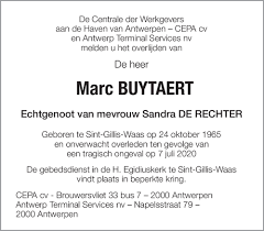 Morgen open van 09.00 uur tot 12.30 uur (op afspraak); Marc Buytaert 07 07 2020 Inmemoriam