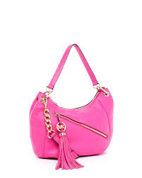 Designer handbags, watches, shoes, clothing, menswear and more. Michael Kors Charm Tassel Convertible Shoulder Bag Zinnia In Pink Lyst