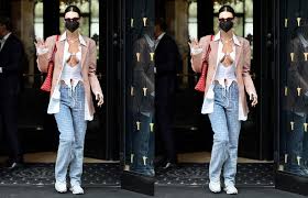 Torso / courtesy of mugler. July 1 2021 Bella Hadid Gives Her Blazer A Sexy Edge With I Am Gia Top Hadidscloset
