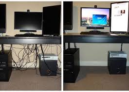 How To Hide Cords On Open Desks This Is Awesome This Is The One I Will Be Doing Get That Power Strip Off The Floor O Home Organization Home Diy Hide
