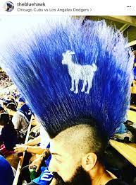 Repping the dodger blue in seattle today. Darren Rovell On Twitter Blue Mohawk Guy Usually Puts La In His Hair At Dodger Stadium Tonight A Goat