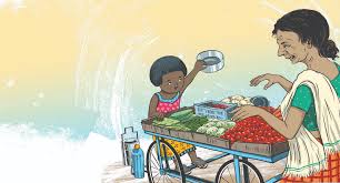 Image result for Cartoon of a vegetable vendor