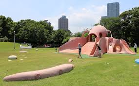 事例紹介：東京都 辰巳の森緑道公園 スーパータコの遊具 モルタル造形遊具 | 株式会社アンス