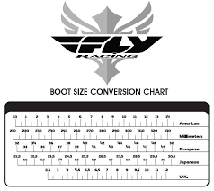 Fly Racing Boots Sizing And Conversion Chart Motorcycle Stuff