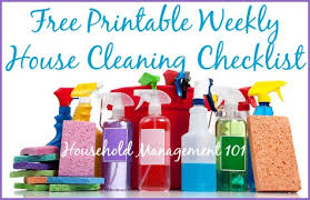 Printable Weekly Checklist For House Cleaning And Other