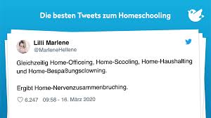 Jetzt kommen arbeiten über den stoff vom homeschooling. Die Treffendsten Und Besten Tweets Uber Das Homeschooling