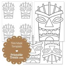 Show your kids a fun way to learn the abcs with alphabet printables they can color. Printable Tiki Mask Template Luau Crafts Tiki Mask Luau Theme