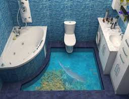 3d Flooring Looks Like A Glass Bottom Bathroom Bathroom Flooring Floor Design Amazing Bathrooms