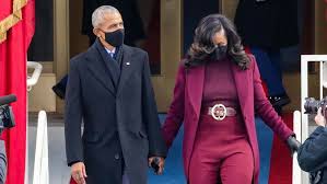 And michelle obama, the former first lady, wore wine trousers with a coordinated turtleneck and long coat from sergio hudson, a young black designer. Oswx5c4cfbpscm