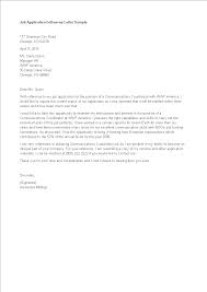 免费Job Application Follow Up Letter Sample | 样本文件在Allbusinesstemplates.com