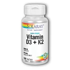 In the bones and teeth. Solaray Vitamin D 3 K 2 120 Veg Caps Swanson Health Products