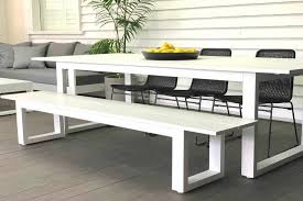 Outdoor dining table set with bench. The Long Lunch Range 8 Seater Outdoor Dining Table 2 4 M White Outside Space