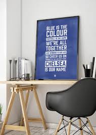 Juventus football club (from latin: Blue Is The Colour Chelsea Fc Chant Poster Fans Will Know