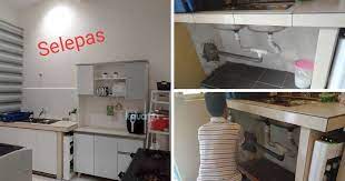 Diy kabinet dapur super value,bawah rm300 dah cukup. Projek Deko Dapur Hujung Minggu Lelaki Ni Diy Pintu Kabinet Guna Wallpaper Untuk Nampak Baru Jimat Kos Keluarga