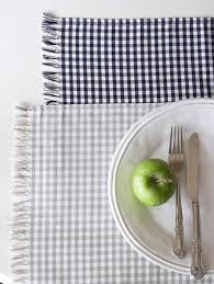 Gingham Placemats With Frayed Edges