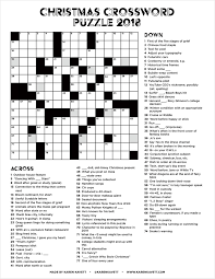 Diy crossword puzzle wall art. Christmas Crossword Puzzle 2018 Karen Kavett