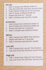 Aquarium Pharmaceuticals Nitrate Test Color Chart Aquarium