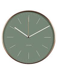 Karlsson Wanduhr In Kupfer Im Modernen Minimalen Design Grun Kupfer Karlsson Wanduhr Wanduhr Uhrideen
