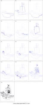 How to draw a pirate ship easy. How To Draw A Pirate Ship Printable Step By Step Drawing Sheet Drawingtutorials101 Com