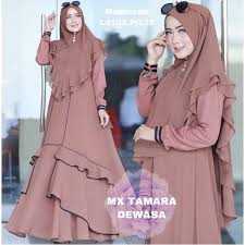 Modelnya terlihat sangat formal dan menarik. Model Baju Gamis Syari Cantik Terbaru Masa Kini Ryn Fashion