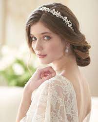 Feminine Fresh The Adela Headband Features Freshwater Pearls And Swarovski Crystals Blooming With B Bridal Headband Bridal Side Headpieces Wedding Headpiece