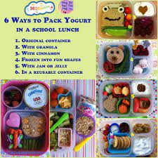Six Ways To Pack Yogurt In A School Lunch Homemade Lunch Healthy Meals For Kids Fun Lunch