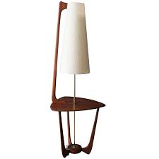 Mid Century Modern Walnut Floor Lamp With Side Table At 1stdibs Mid Century Modern Floor Lamps Mid Century Modern Lighting Vintage Floor Lamp