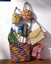 Mercedes Salazar Raffia Lime Wedge Clutch Bag Clutch Bag Straw Tote Bag Bags