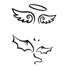 Tatouage Ephemere Ange Et Demon Tatouage Ange Aile D Ange Dessin Tatouage Diable