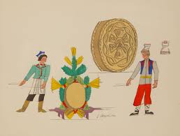 Nazywano ją „księżniczka malarstwa polskiego. Zofia Stryjenska Korowaj Kolacz Weselny Plansza Xxxiv Z Teki Polish Peasants Costumes 1939 Desa Unicum