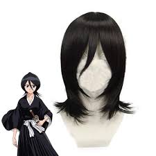 She wears the standard shihakushō uniform of a soul reaper. Amazon Com Hlzg Kuchiki Rukia Wig Bleach Cosplay Costume Black Medium Short Straight Hair Wig For Men Beauty