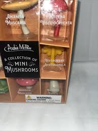 Archie McPhee Collection Of 8 Mini Mushrooms Vinyl Mini Figure Set New In  Box