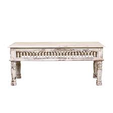 Well you're in luck, because here they come. Bowlus White Distressed Reclaimed Wood Railing Rustic Coffee Table