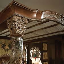 H112.00 x l86.00 x d97.00. Villa Valencia Canopy Bed Aico Furniture Furniture Cart