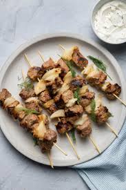 Marinated in soy sauce, sake, and mirin, the chicken is grilled to sweet, smoky perfection and dipped in a refreshing, herby miso 'ranch' sauce that'll send your summer cookout guests into a frenzy. Grilled Lamb Kabobs Mediterranean Marinade Feelgoodfoodie