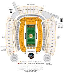 Game Day Seating Chart Heinz Field In Pittsburgh Pa