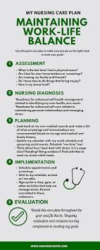 Nursing Blog Work Life Balance Infographic Nursing Study Tips Nursing Care Plan