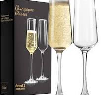 Amazon.com | Haoxishui Champagne Glasses 8.5 OZ, Champagne ...