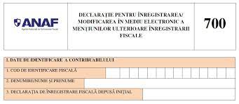 49/2019 din 11 ianuarie 2019. Noul Formular 700 Contribuabilii Vor Putea Efectua Online Toate Optiunile Ulterioare Inregistrarii Fiscale
