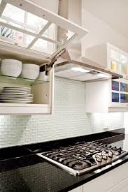 Kitchen Lift Up Cabinet Doors Lighted Upper Cabinets Head Room On The Doors Mi Kitchen Tiles Backsplash Glass Tile Backsplash Kitchen Backsplash Tile Design