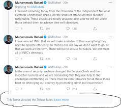 This is the official account of muhammadu buhari, president of nigeria. Mqecqdvri0kmum