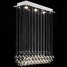 Huge selection of contemporary lighting at the best prices. Lightess Led Ceiling Light Crystal Hanging Chandelier Modern Pendant Light Rain Drop Lighting With 3 Lights Crystal Ball For Kitchen Hallway Living Room Bedroom Amazon De Beleuchtung
