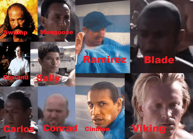 After several viewings of Con Air that involved strategic pausing and  staring way too closely at the TV, I came up with two Con Air seating  charts. The first is for the