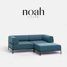 Noah Living 2 Sitzer In Blau Modulares Sofa Sofa Modul Sofa