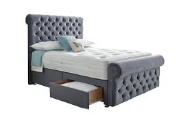 (1) upholstered grey tufted queen platform bed $495. Florence Upholstered Sleigh Bed Bed Guru
